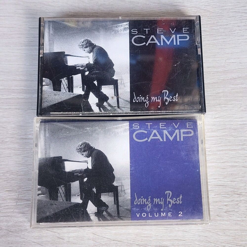 Steve Camp - Doing My Best Vol 1 & 2 Cassette Tapes Lot CCM Sparrow Records
